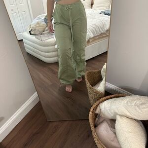 Olive Green Women's Drawstring Pants